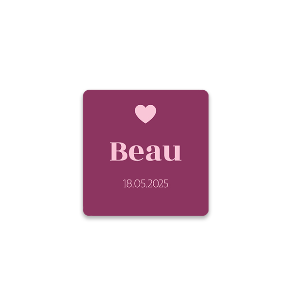 Stickers voor bedankjes vierkant (set van 12)