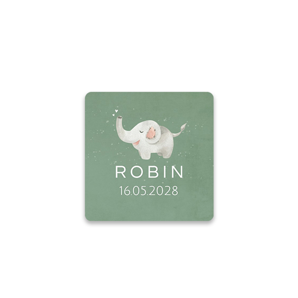 Stickers voor bedankjes vierkant (set van 24)