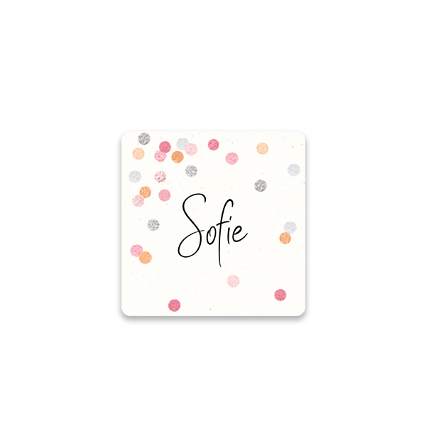 Etiquettes carrées pour cadeaux (set de 24)