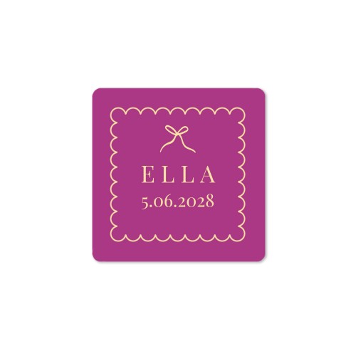 Classy Scallop Bow - Text Only