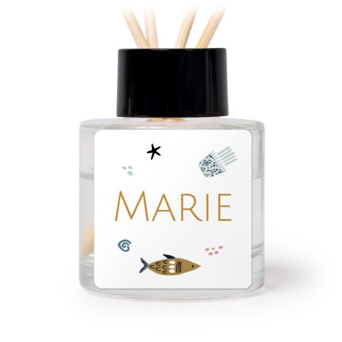 Diffuser med duftpinde Sort Kvadratisk - 12 stk