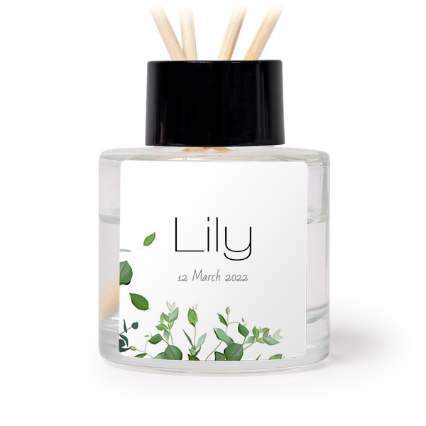 Diffuser med doftpinnar Svart Kvadratisk (set med 12)