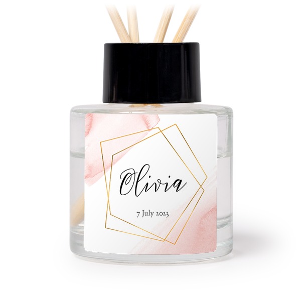 Diffuser med duftpinner Svart Firkantet (sett med 12)