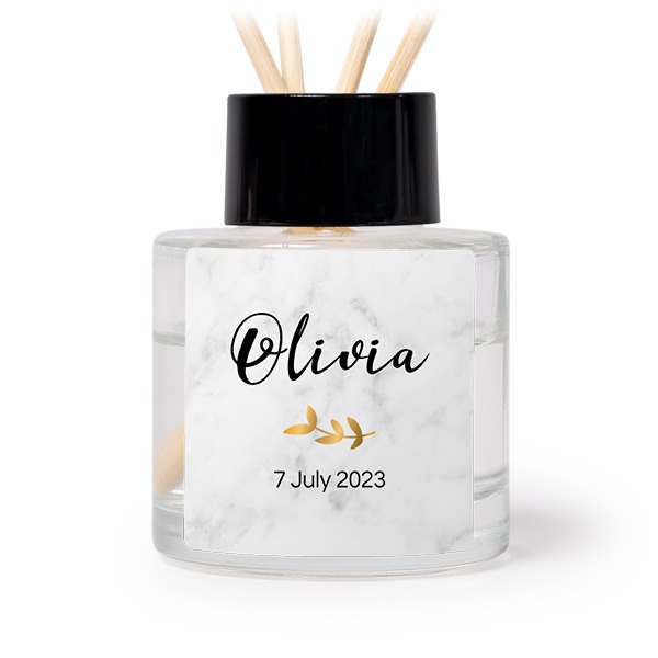 Diffuser med doftpinnar Svart Kvadratisk (set med 12)