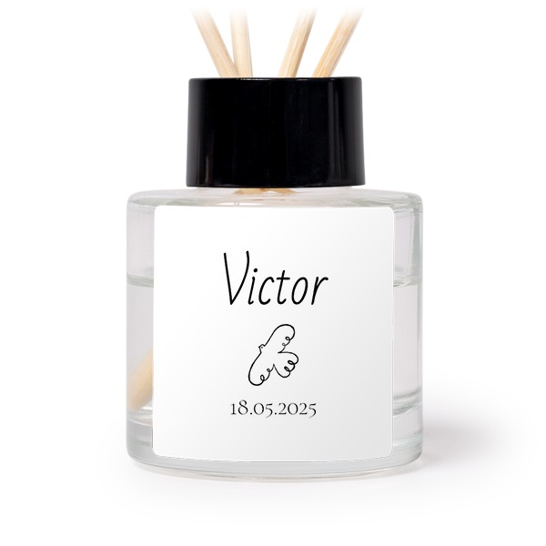 Geurstokjes zwart vierkant (set van 12)