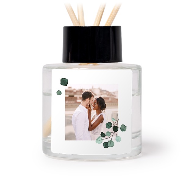 Diffuser med duftpinde Sort Kvadratisk - 12 stk