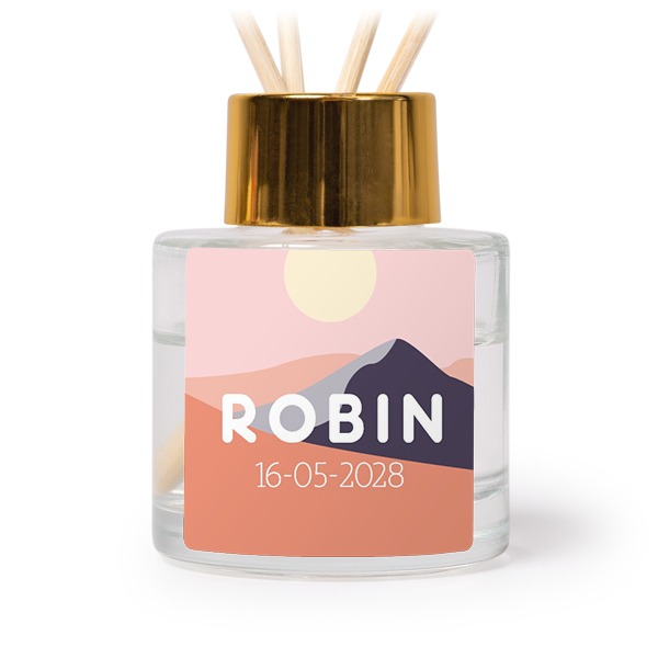 House Perfume Diffuser Gold Square - set of 12