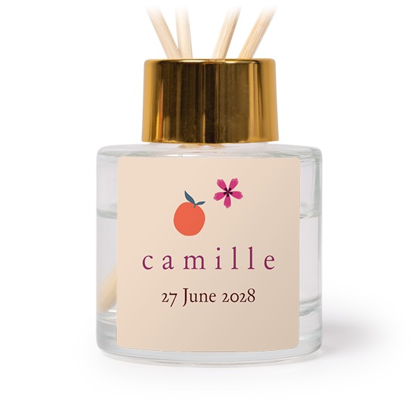 Huisparfum diffuser goud vierkant - Set van 12