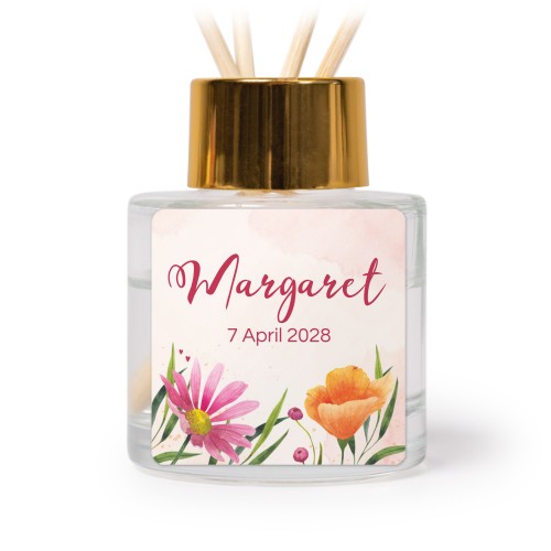 Diffuser med doftpinnar Guld Kvadratisk - 12 st Diffuser med doftpinnar Guld Kvadratisk - 12 st