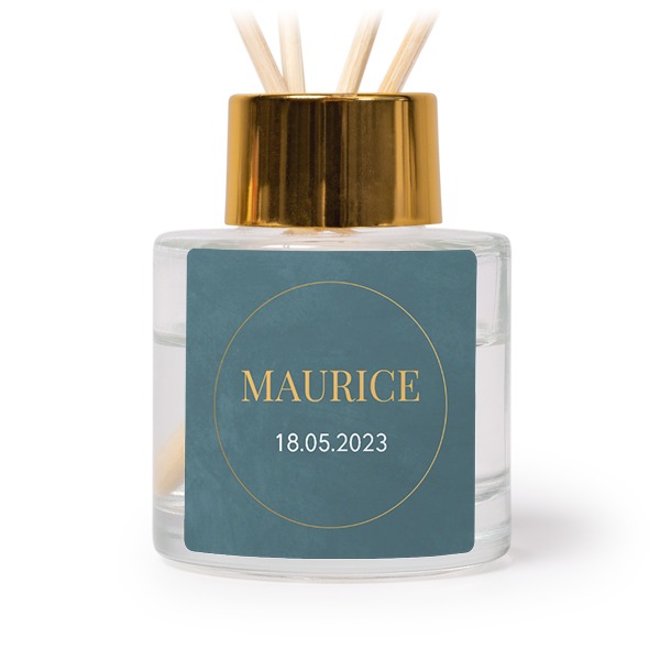 Diffuser med doftpinnar Guld Kvadratisk - 12 st