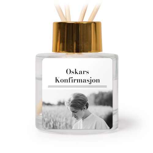 Diffuser med duftpinner Gull Firkantet - 12 stk