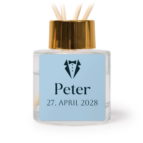 Diffuser med duftpinde Guld Kvadratisk - 12 stk