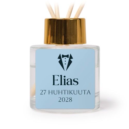 Huonetuoksu tuoksutikuilla, kulta neliönmallinen - 12 kpl