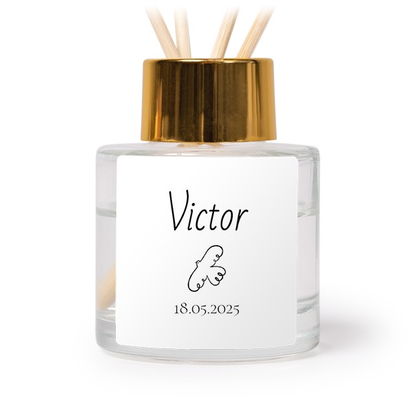 House Perfume Diffuser Gold Square - set of 12