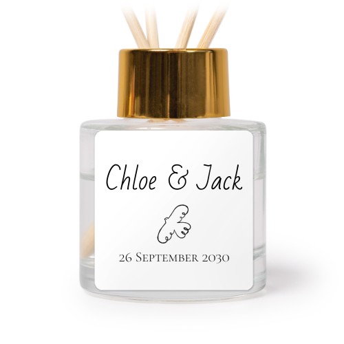 House Perfume Diffuser Gold Square - set of 12