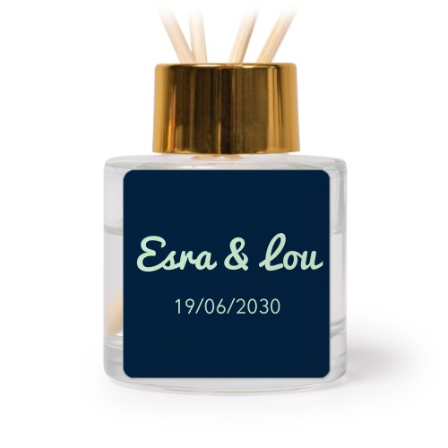 Diffuser med doftpinnar Guld Kvadratisk - 12 st