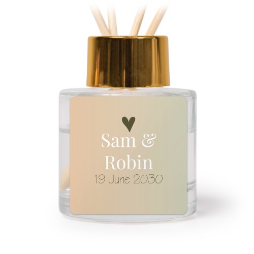 House Perfume Diffuser Gold Square - set of 12