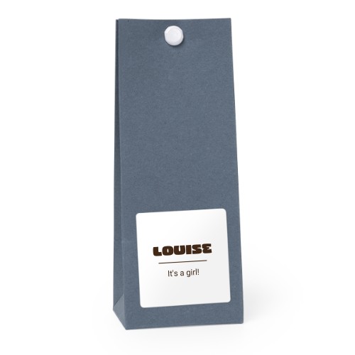 Snoepzakjes blauw vierkant set van 12