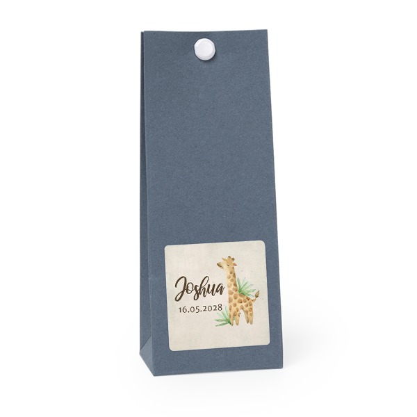 Gavepose blå kvadrat 4cm Gavepose blå kvadrat 4cm