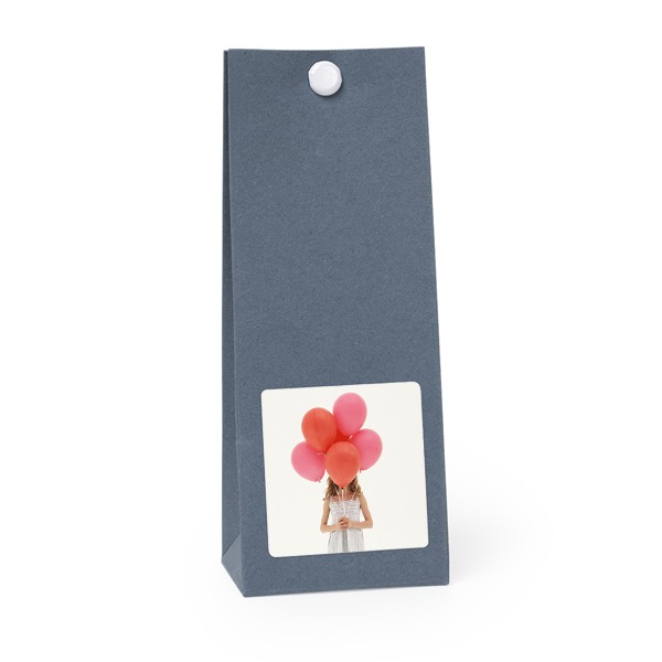 Blaue quadratische Geschenktüte - 12 Stk. 