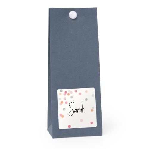 Snoepzakjes blauw vierkant set van 12 Snoepzakjes blauw vierkant set van 12