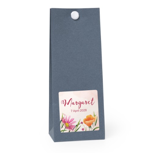 Sachet confiseur carré bleu lot de 12