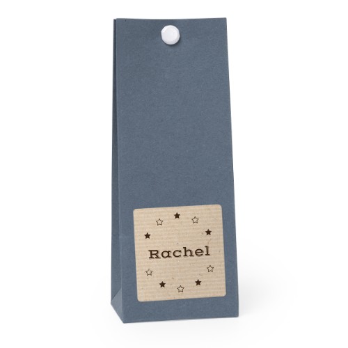 Snoepzakjes blauw vierkant set van 12 Snoepzakjes blauw vierkant set van 12
