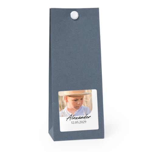 Snoepzakjes blauw vierkant set van 12 Snoepzakjes blauw vierkant set van 12