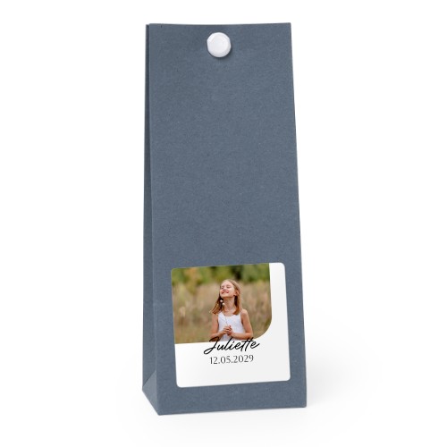 Gavepose blå kvadrat 4cm Gavepose blå kvadrat 4cm