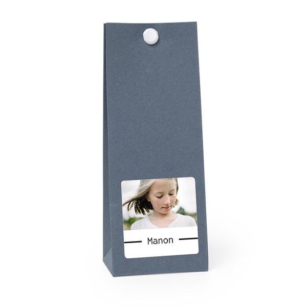Blaue quadratische Geschenktüte - 12 Stk. 