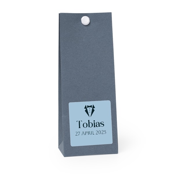 Gavepose Blå kvadrat 4cm