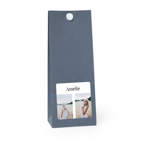 Gavepose blå kvadrat 4cm