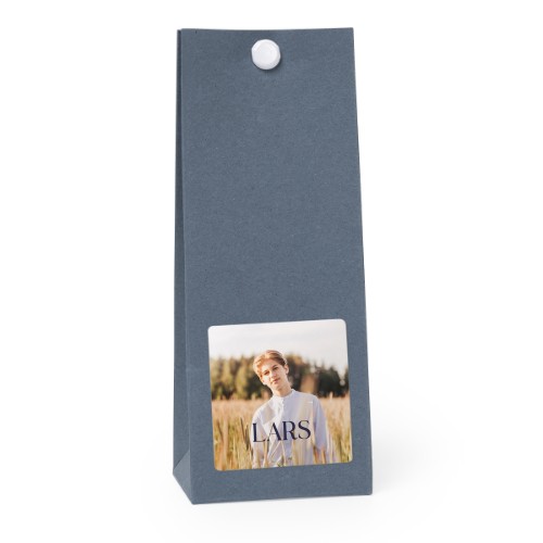 Sachet confiseur carré bleu lot de 12