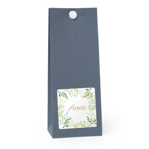 Gavepose blå kvadrat 4cm Gavepose blå kvadrat 4cm