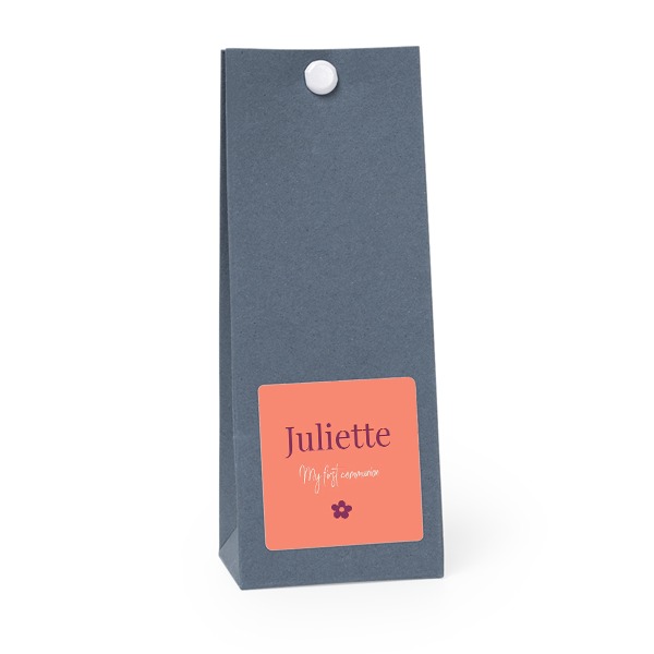 Presentpåse blå kvadratisk 4cm