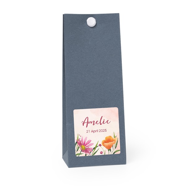 Sachet confiseur carré bleu lot de 12