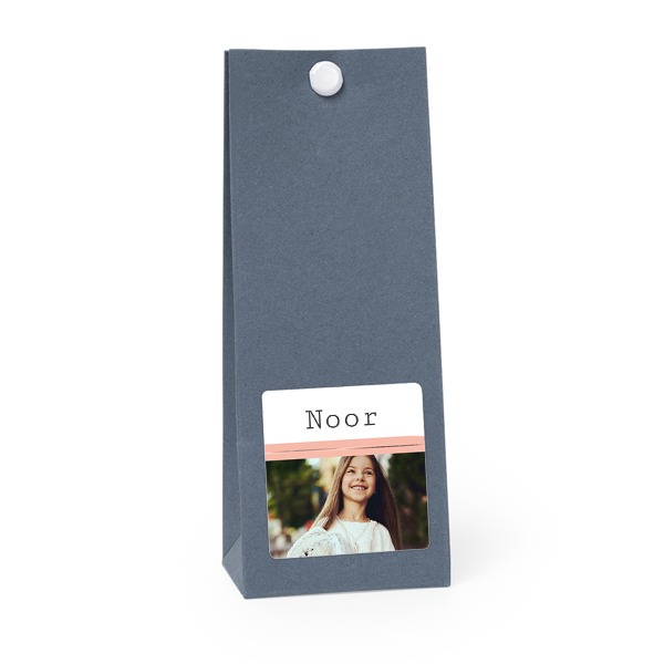 Sachet confiseur carré bleu lot de 12