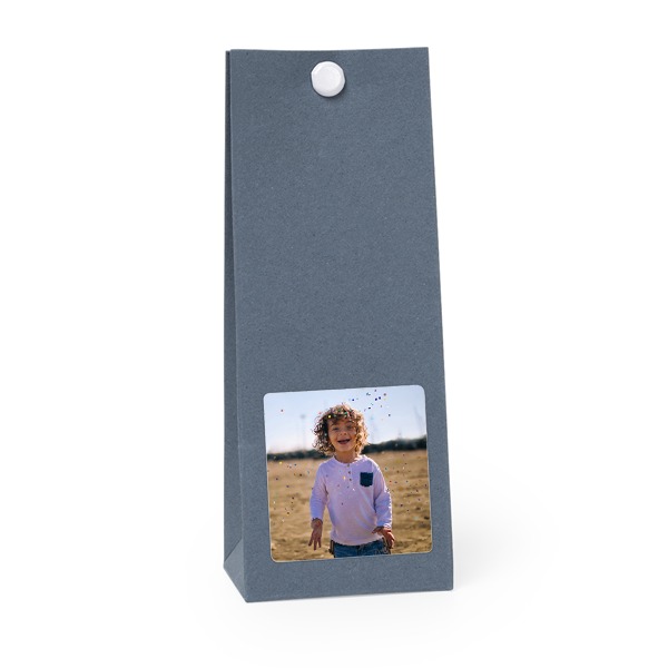 Blaue quadratische Geschenktüte - 12 Stk. 