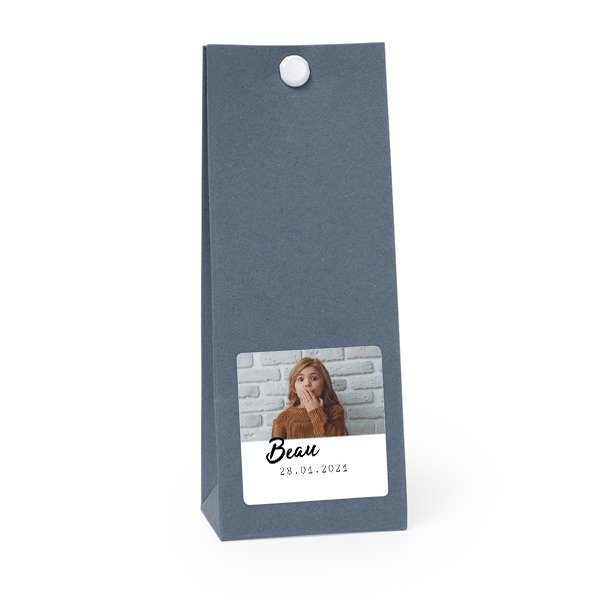 Sachet confiseur carré bleu lot de 12