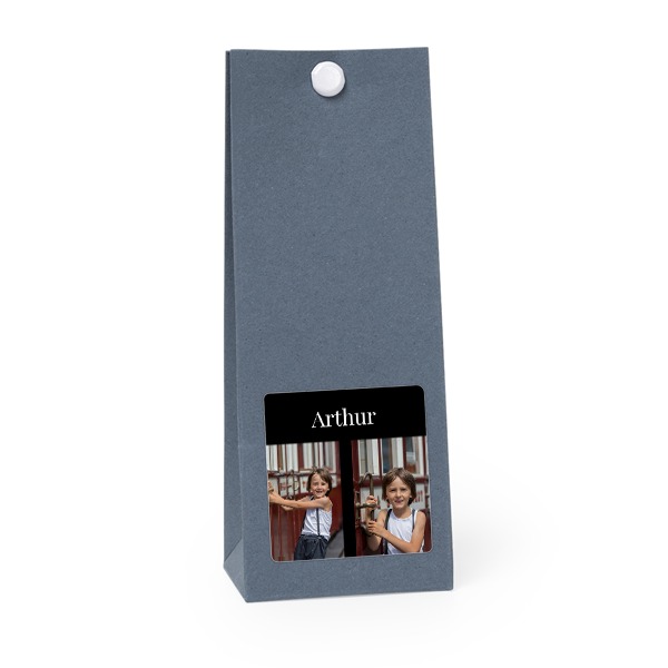 Blaue quadratische Geschenktüte - 12 Stk. 