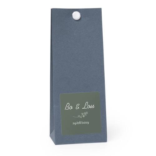 Sachet confiseur carré bleu lot de 12 Sachet confiseur carré bleu lot de 12