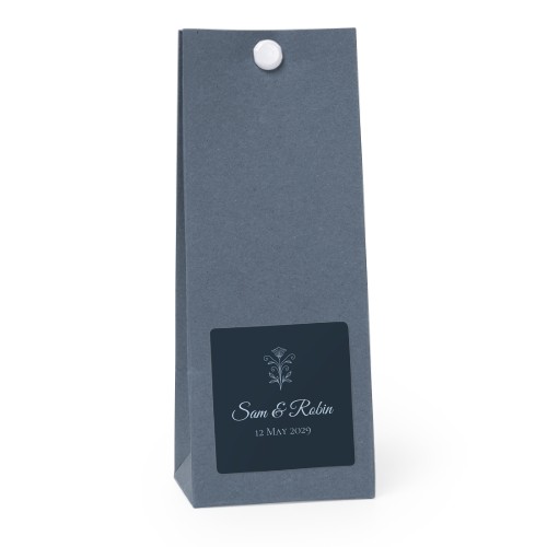 Sachet confiseur carré bleu lot de 12
