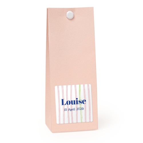 Snoepzakjes roze vierkant set van 12