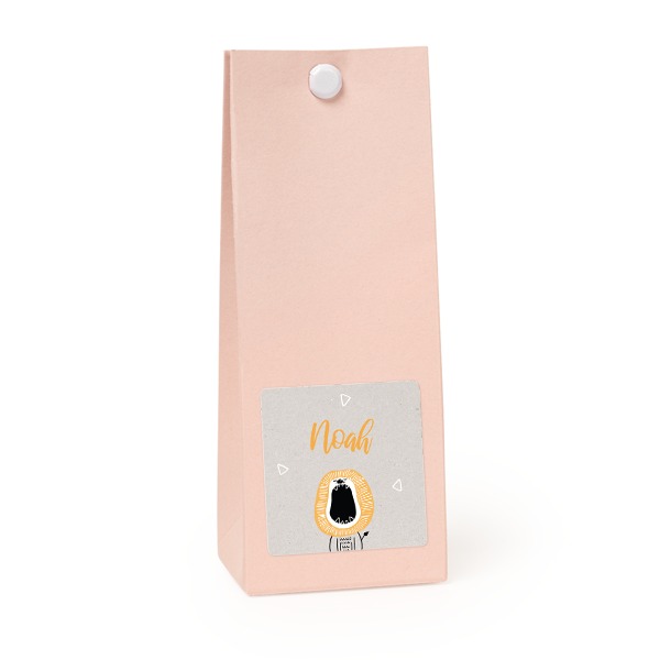 Sachet confiseur carré rose lot de 12