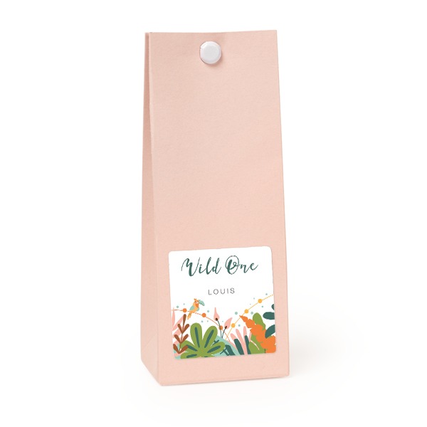 Sachet confiseur carré rose lot de 12