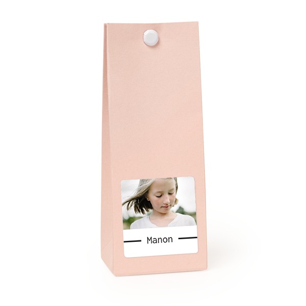 Sachet confiseur carré rose lot de 12 Sachet confiseur carré rose lot de 12