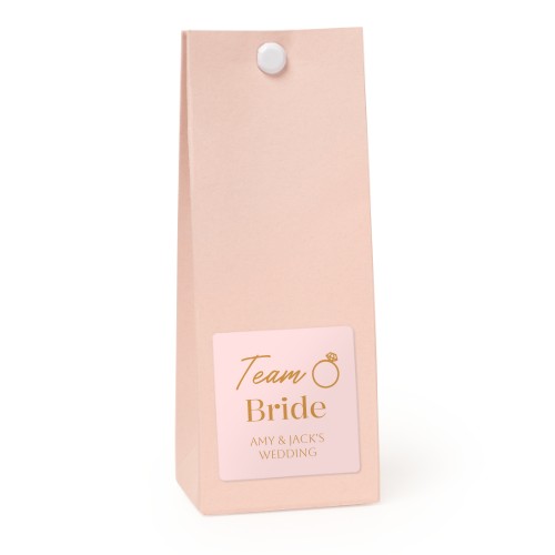 Snoepzakjes roze vierkant set van 12