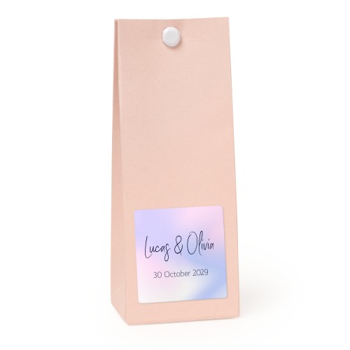 Snoepzakjes roze vierkant set van 12 Snoepzakjes roze vierkant set van 12