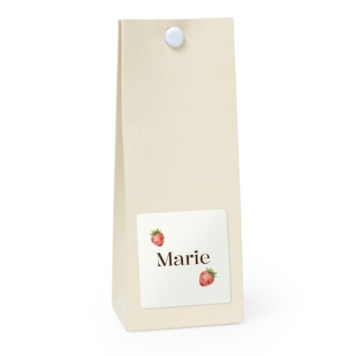 Snoepzakjes vanille vierkant set van 12