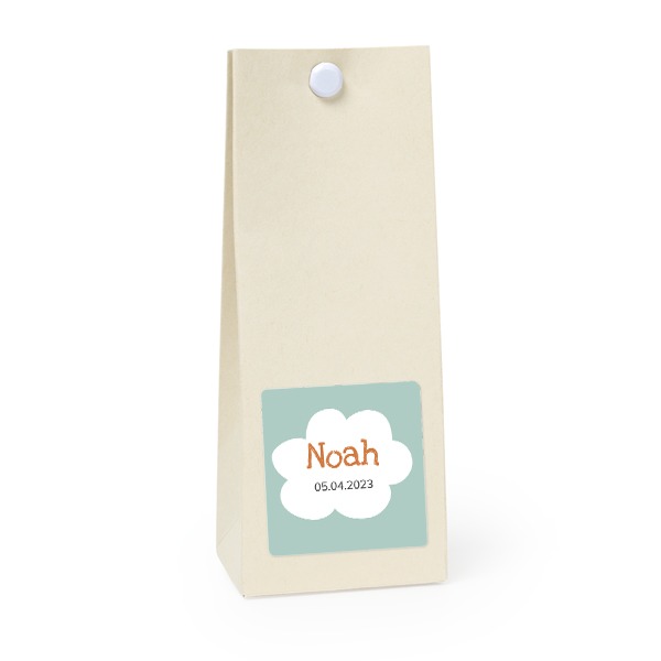 Presentpåse vanilj kvadratisk 4cm